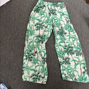 Silky palm tree pj pants with pockets 📦📦